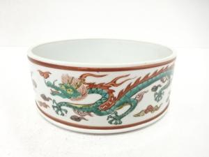 赤絵　龍　平鉢(保護箱付)